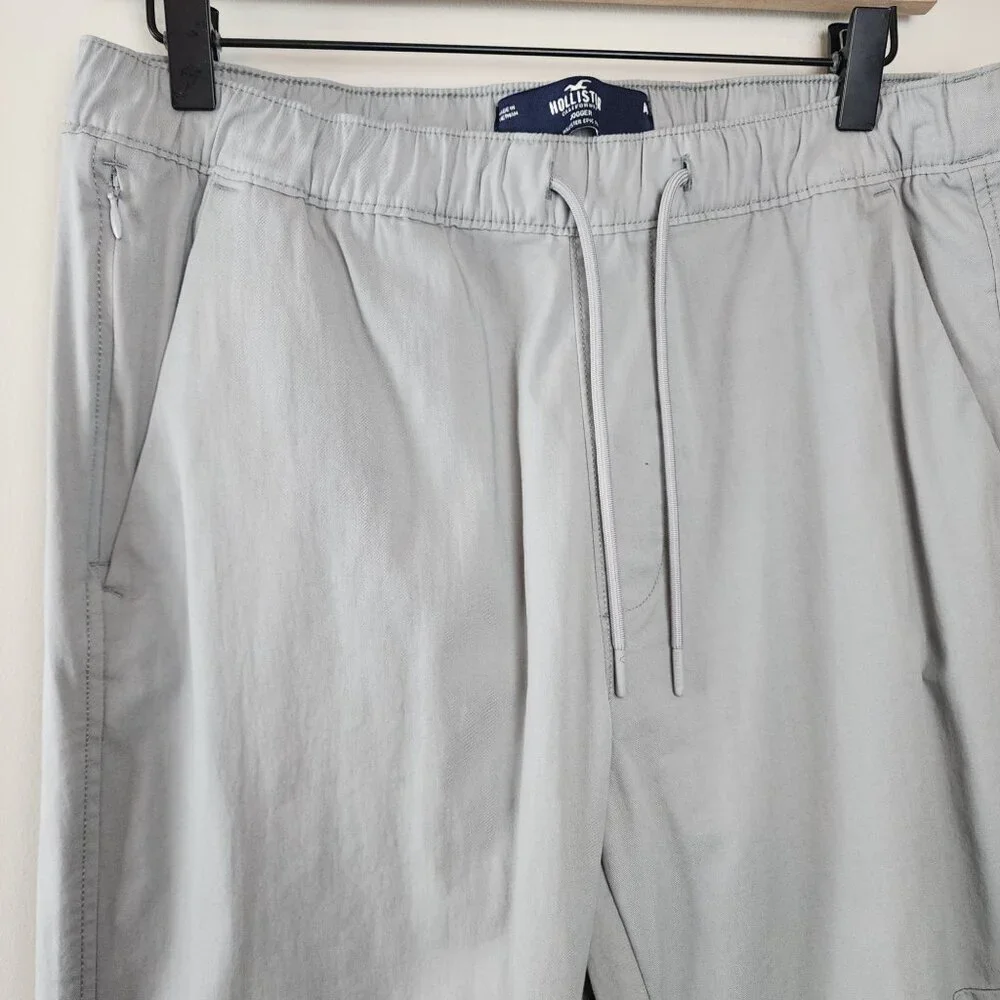 Hollister Epic Flex Jogger Pants sz M light gray